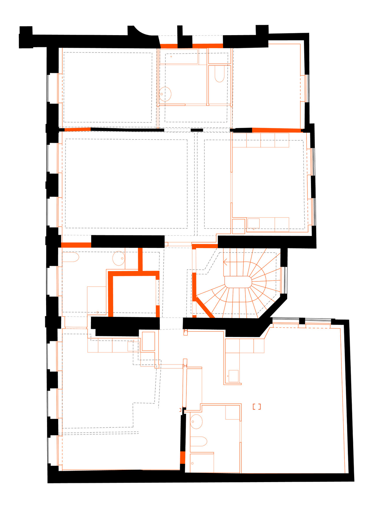 A26.75TA - Transformation d’un immeuble  de bureaux et logements en 13  logements et 1 local d’activité - Augure Studio